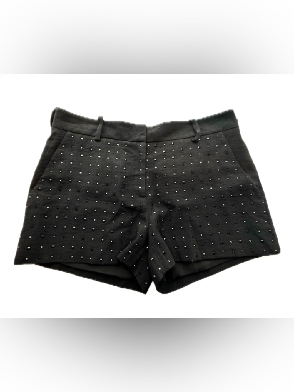 Diane Von Furstenberg Crystal Embellished Shorts Sz 6 Rhinestone Party Holiday